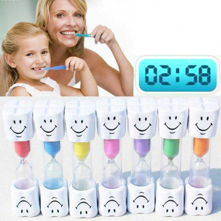 Timer de brossage, sablier dentaire de 3 minutes pour les enfants,  chronomètre de brossage à dents